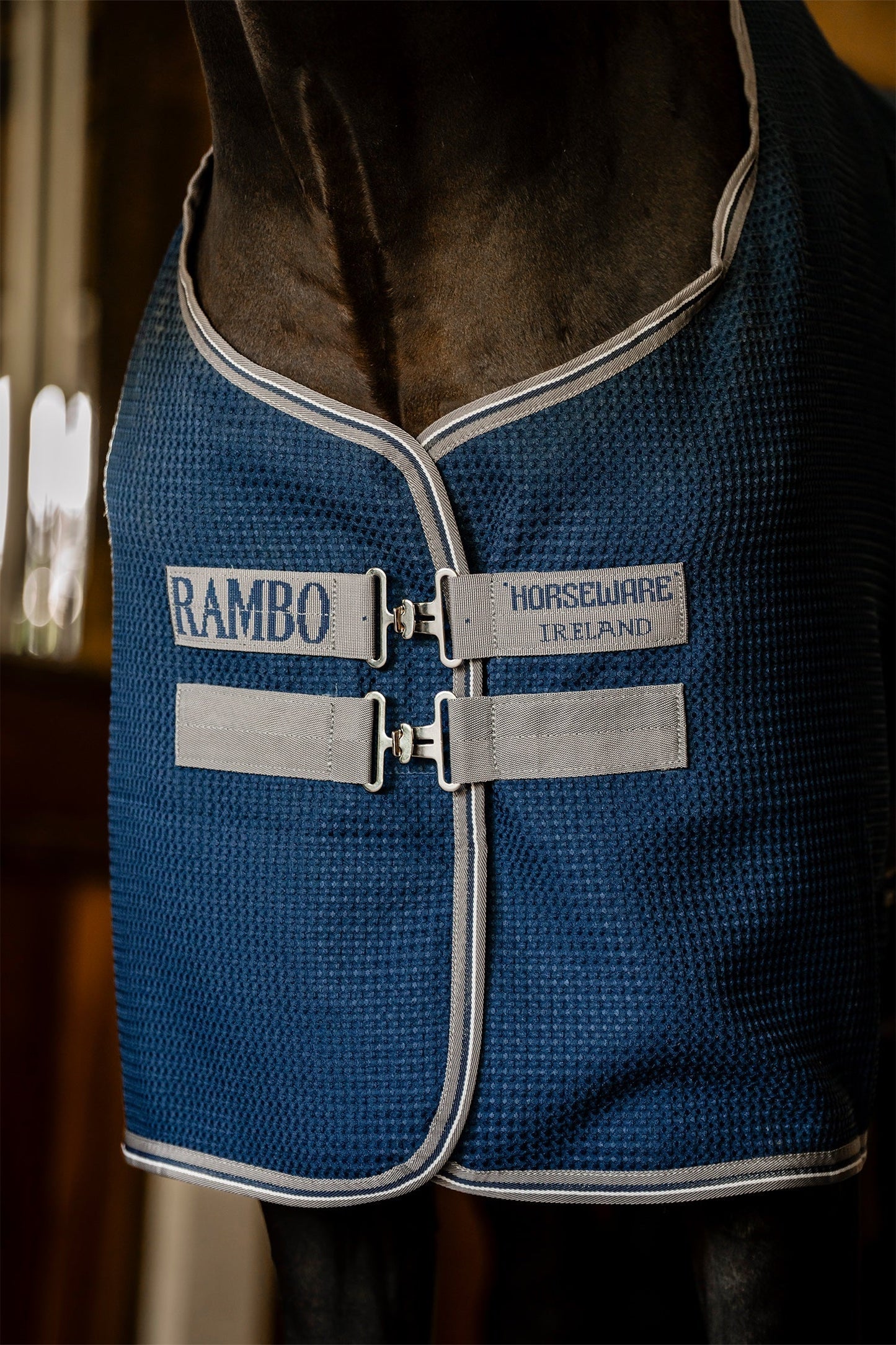 Rambo Techni Waffle Coolertäcke Navy/Thunder Grey Silver